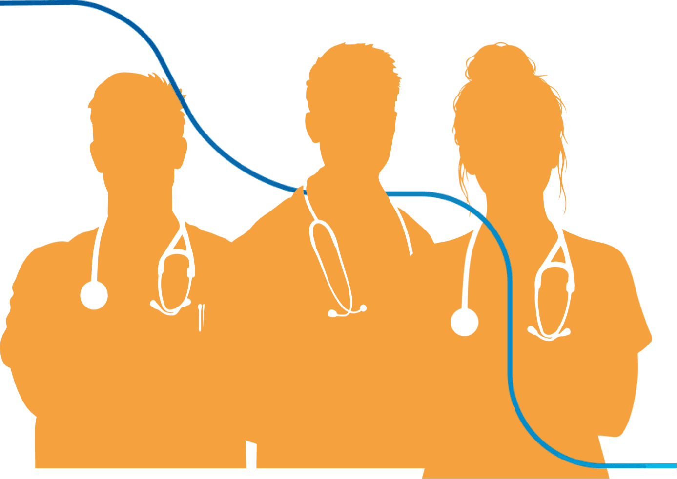 Ilustração de médicos para o projeto Saúde em Campo