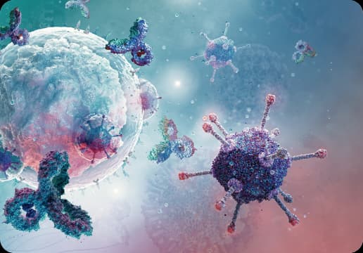 Ilustração de células T atacando uma célula cancerígena, representando a terapia CAR-T, uma abordagem inovadora e personalizada no tratamento de câncer hematológico. Ilustração de células T atacando uma célula cancerígena, representando a terapia CAR-T, uma abordagem inovadora e personalizada no tratamento de câncer hematológico.