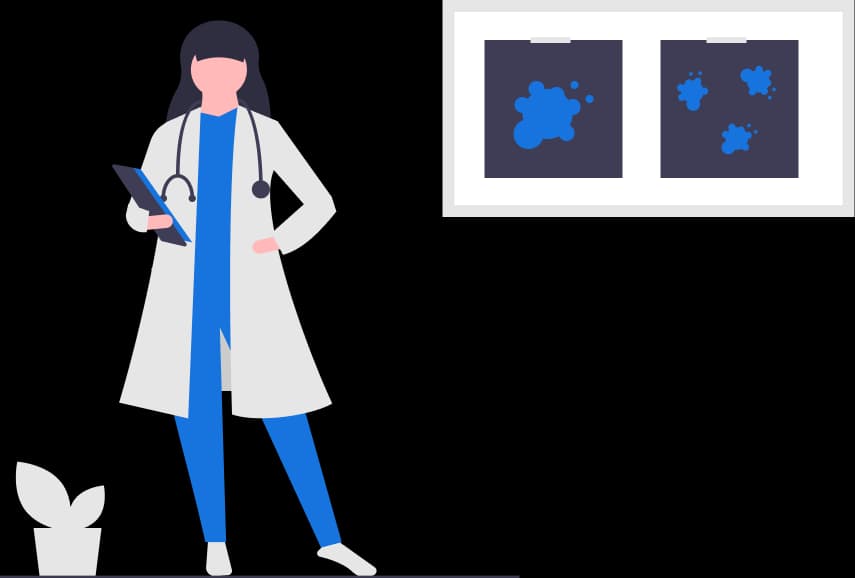 Ilustração de cientista apresentando estudo Ilustração de cientista apresentando estudo