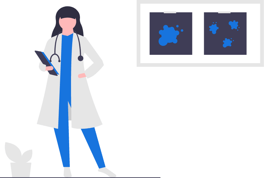 Ilustração de uma médica com prontuário na mão Ilustração de uma médica com prontuário na mão